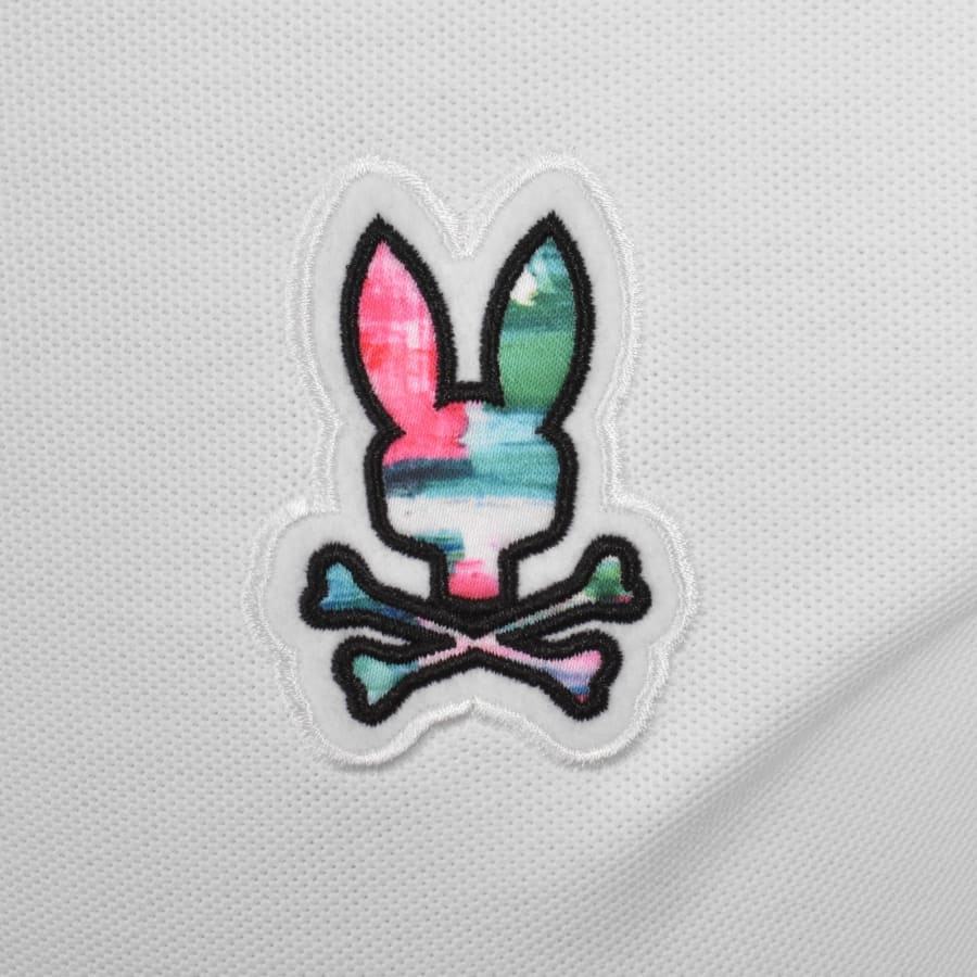 Psycho Bunny Nate Pique Polo T Shirt White | Mainline Menswear ie